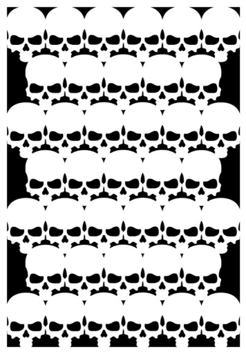 Stencil - Skull Stack (8x5 inch)
